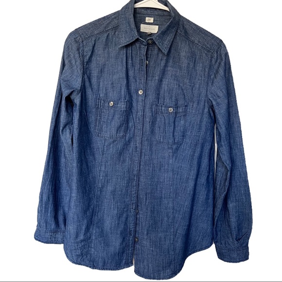 LOFT Tops - Loft Long Sleeve Size Small Blue Softened